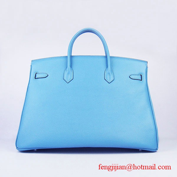 Hermes Birkin 40cm Togo Bag Light Blue 6099